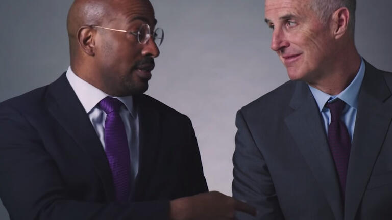 Van Jones and Mark Holden talking