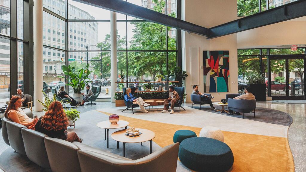 Group of seated people at Stand Together HQ