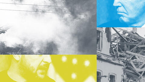 Destroyed buildings in Ukraine