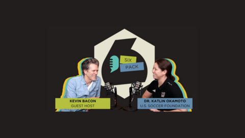 Kevin Bacon and Katlin Okamoto talking on Six Pack