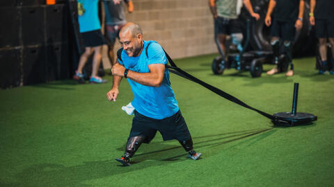 Tyler Turner training at the program.