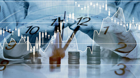 Stock market trend graph