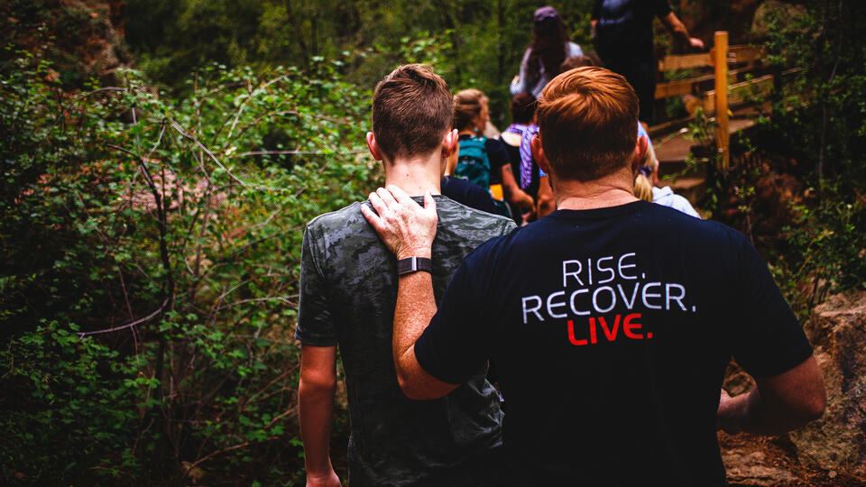 People walking on a trail