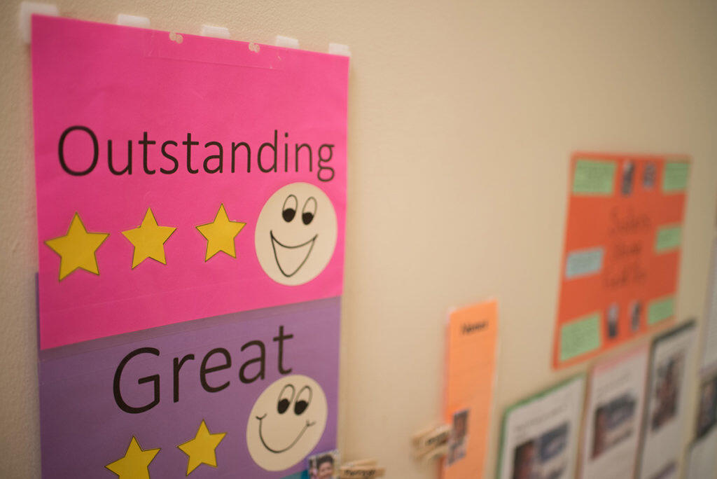 A sign in a Kidstrech classroom